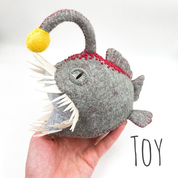 Angler fish toy Felt fish Felt angler fish Felt toy for kids Etsy
