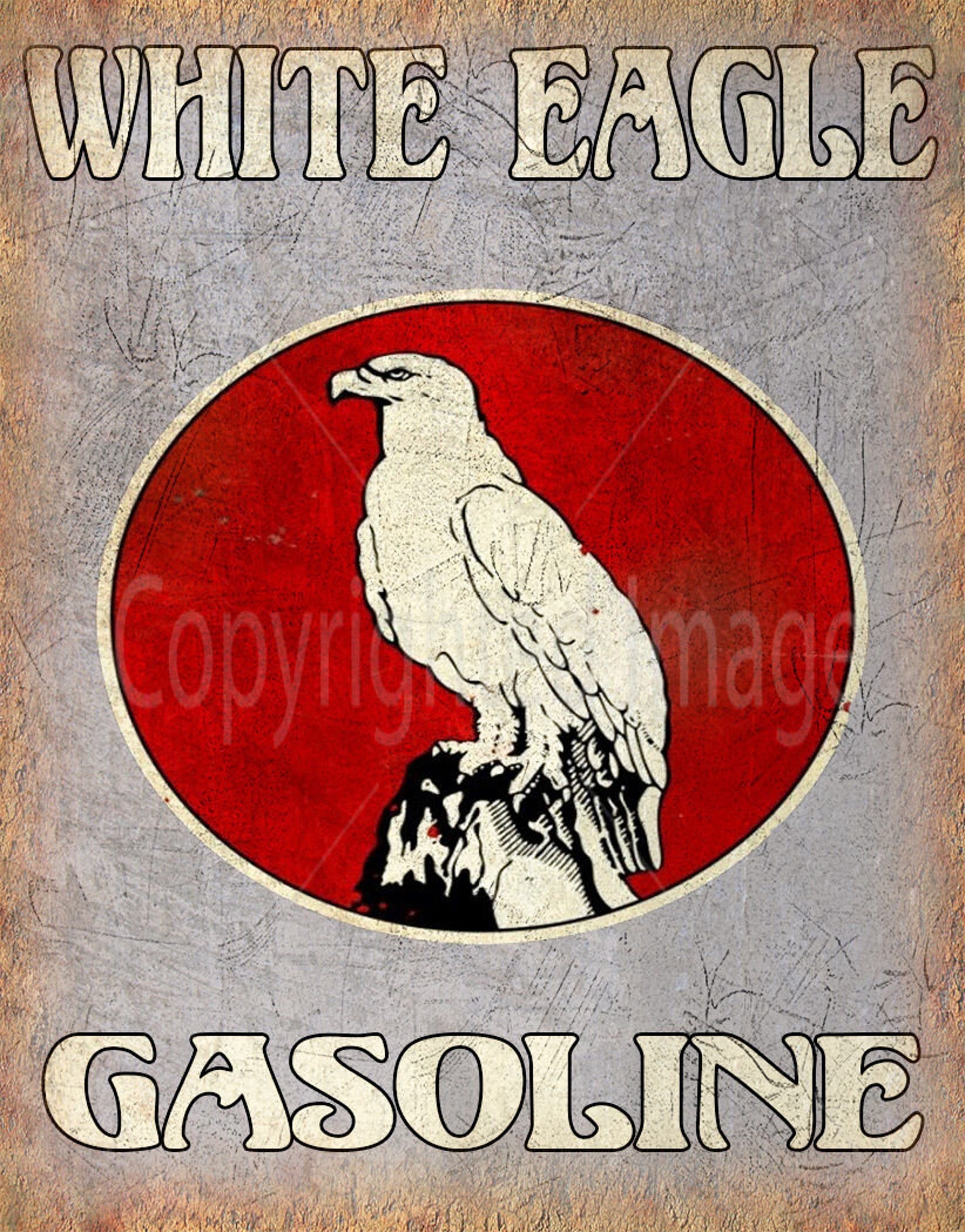 White Eagle Gas Old Petrol Garage metal tin sign Etsy