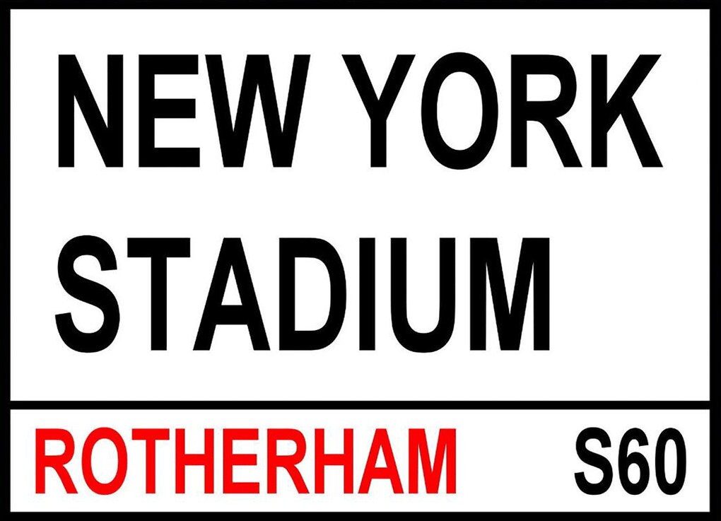 Rotherham Fc New York Stadium Street Metal Tin Sign Football Etsy
