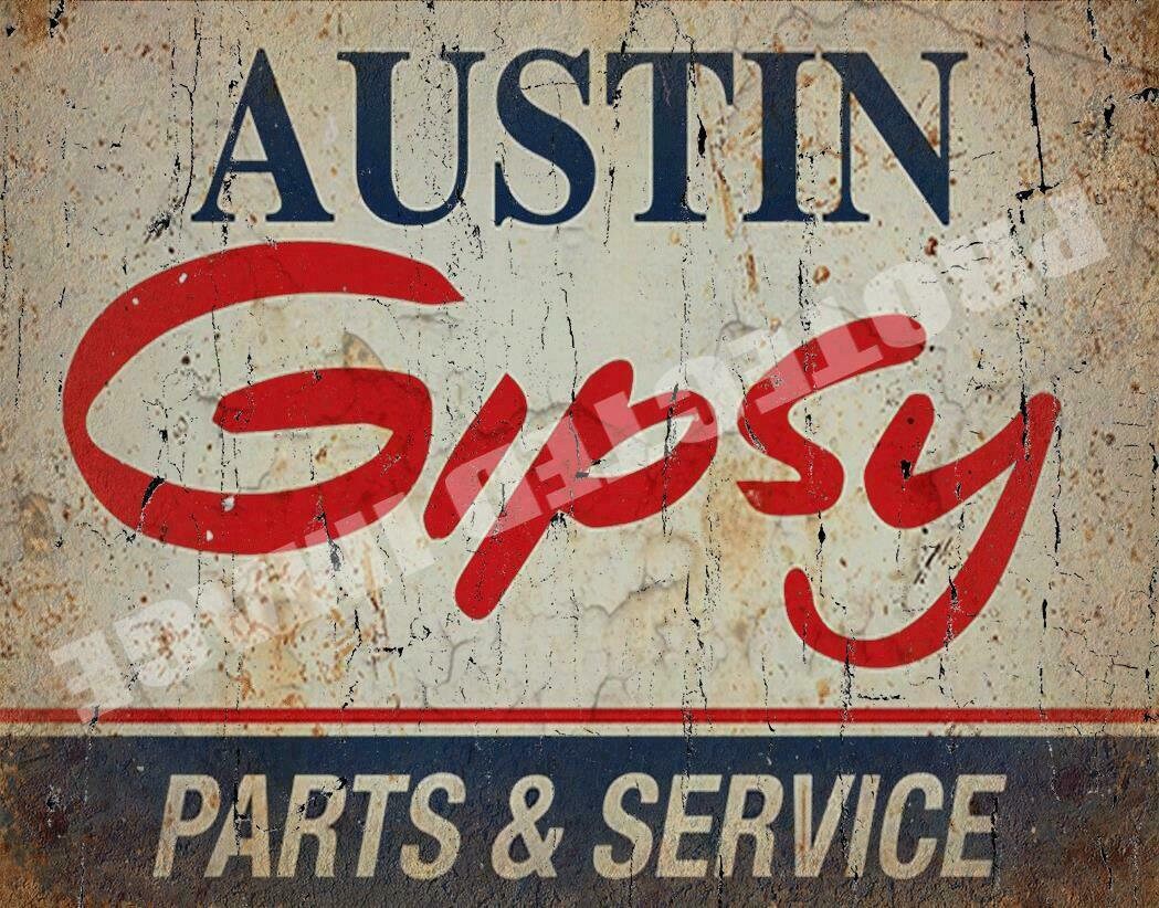 Austin Gipsy Service vintage retro metal tin sign Etsy
