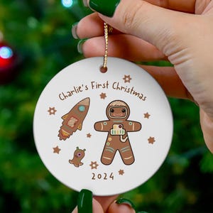 Personalized Astronaut Gingerbread Man Ornament, Baby 1st Christmas,Space Lover Gift, Outer Space Exploration,Newborn Gift,Space Baby Shower