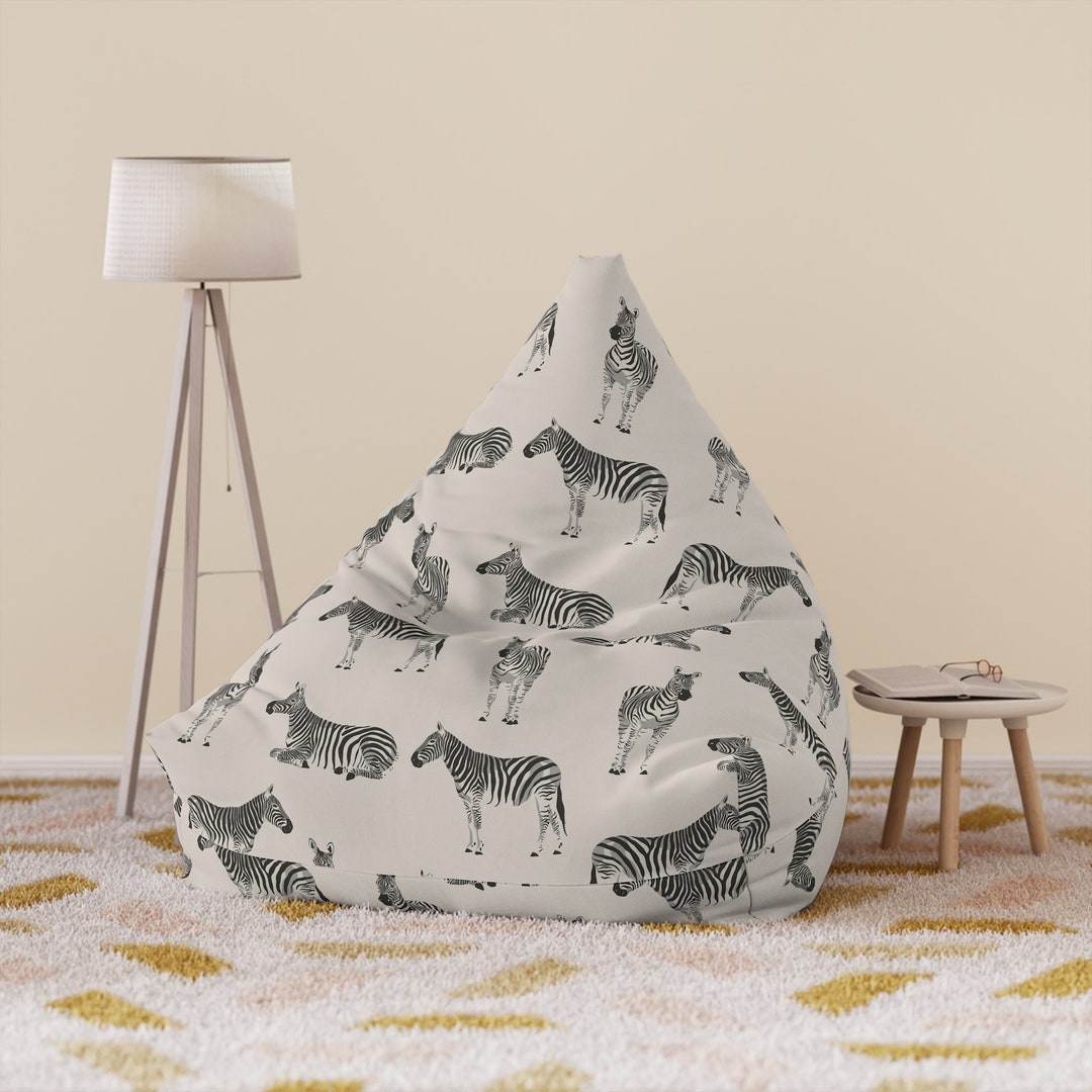 Zebra Bean Bag Chair Cover Bean Bag Chair for Toddlers Teens Etsy