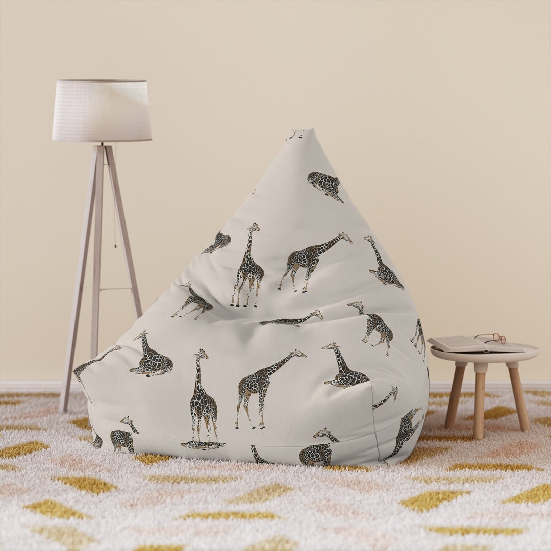 Jungle Safari Giraffe Bean Bag Chair Cover, Animal Lover Gift, Toddlers