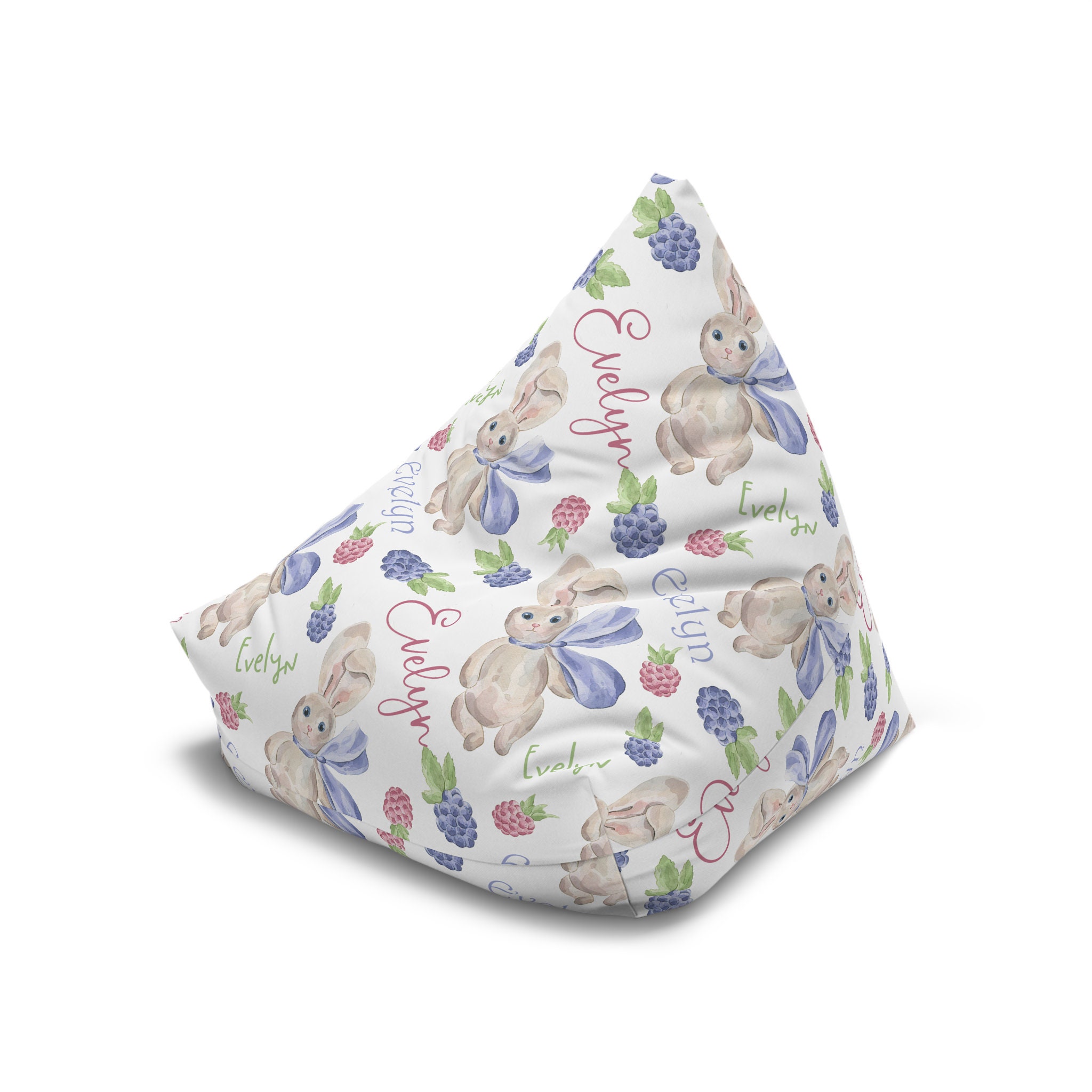 Personalized Bean Bag Chair for Girls, Bean Bag Cover for Kids Toddlers, Personalized Bean Bag