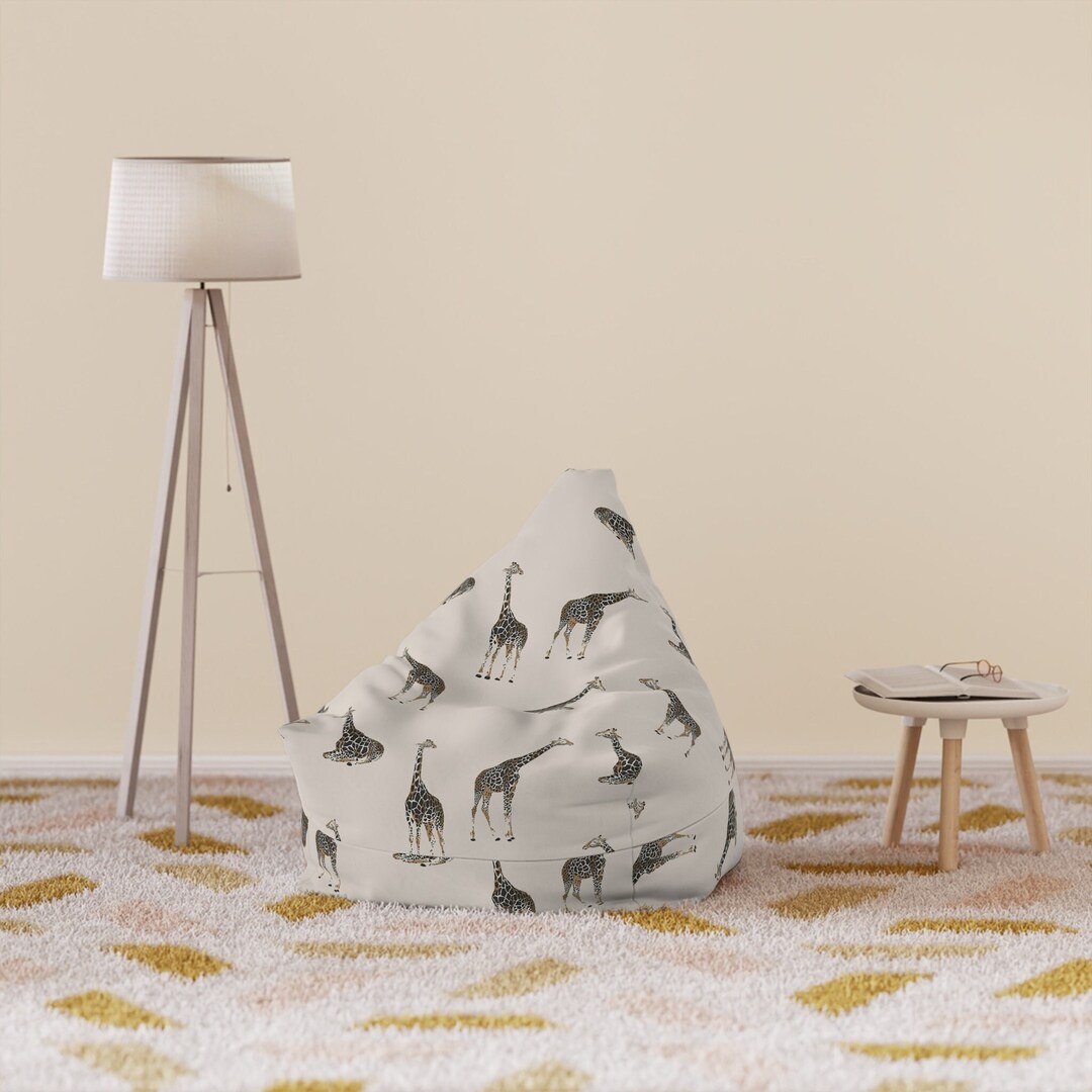 Minimalist Jungle Safari Giraffe Bean Bag Chair Cover Etsy