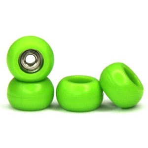 Topical Lime Premium Polycarbonate Fingerboard Wheels 6mm, Miniature Fingerskate Wheels by Fingerspace