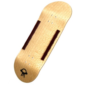 Bamboo Shaped Crimson Semi-Clear Board Rails Set for Fingerboards with Die Cut 3M Adhesive Backing - Made in the USA