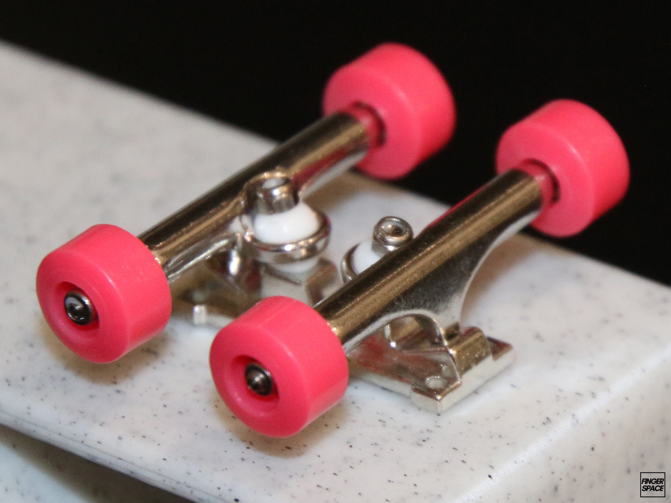 Premium Pink Resin Smoothie Fingerboard Wheels - 80D 