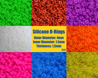 Paquete de 4 juntas tóricas de silicona para afinación de diapasón, miniaturas y manualidades (4 juntas tóricas incluidas)