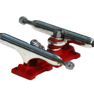 32mm Dual Color Pro Space Trucks - &quot;Strawberry&quot; Colorway with Lock Nuts, Screws, and Tool for Fingerboards & Mini Skateboards,