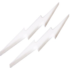THE BOLT Shaped White Fingerboard Board Rail Set with Die Cut 3M Adhesive Backing - Made in the USA by Finger Space