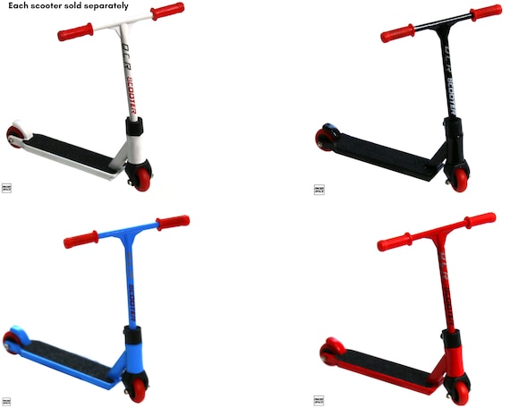 Mini Patinete De Dedo 4 Piezas | Finger Scooter Para Niños Con Diseños De Graffitis | Portátil Y Divertido Para Trucos
