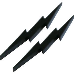 THE BOLT Shaped Black Fingerboard Board Rail Set with Die Cut 3M Adhesive Backing - Made in the USA by Finger Space