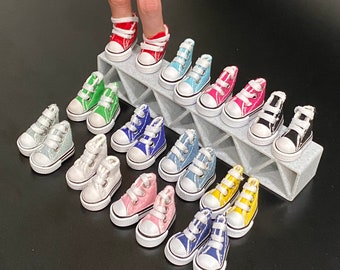 Miniature Canvas Finger Shoes for Fingerboarding and Finger Break Dance, Finger Scooter by Finger Space ( 1 Pair Included)
