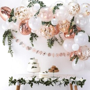 Rose Gold Balloon Arch Kit | Rose Gold Balloons | Birthday Decorations | Baby Shower Decorations Girl  Party  |Birthday Decorations