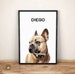 Solo or Duo Pet Portrait Personalized, Pet Supplies, Personalized Gifts, Dog & Cat Lover Gift, Dog Passing Away Gift, Portrait personnalise