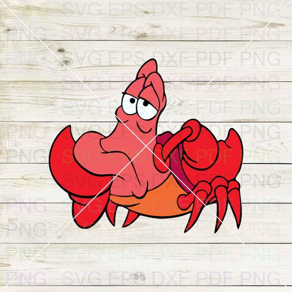 Sebastian the Crab the Little Mermaid 021 Svg Dxf Eps Pdf Png Etsy Canada