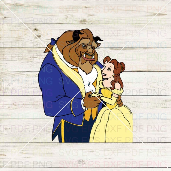 belle and the beast dancing silhouette clipart