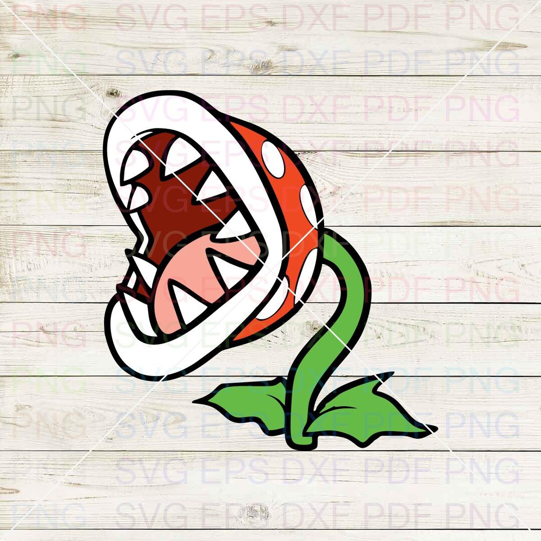 Piranha Plant Super Super Mario 012 Svg Dxf Eps Pdf Png - Etsy