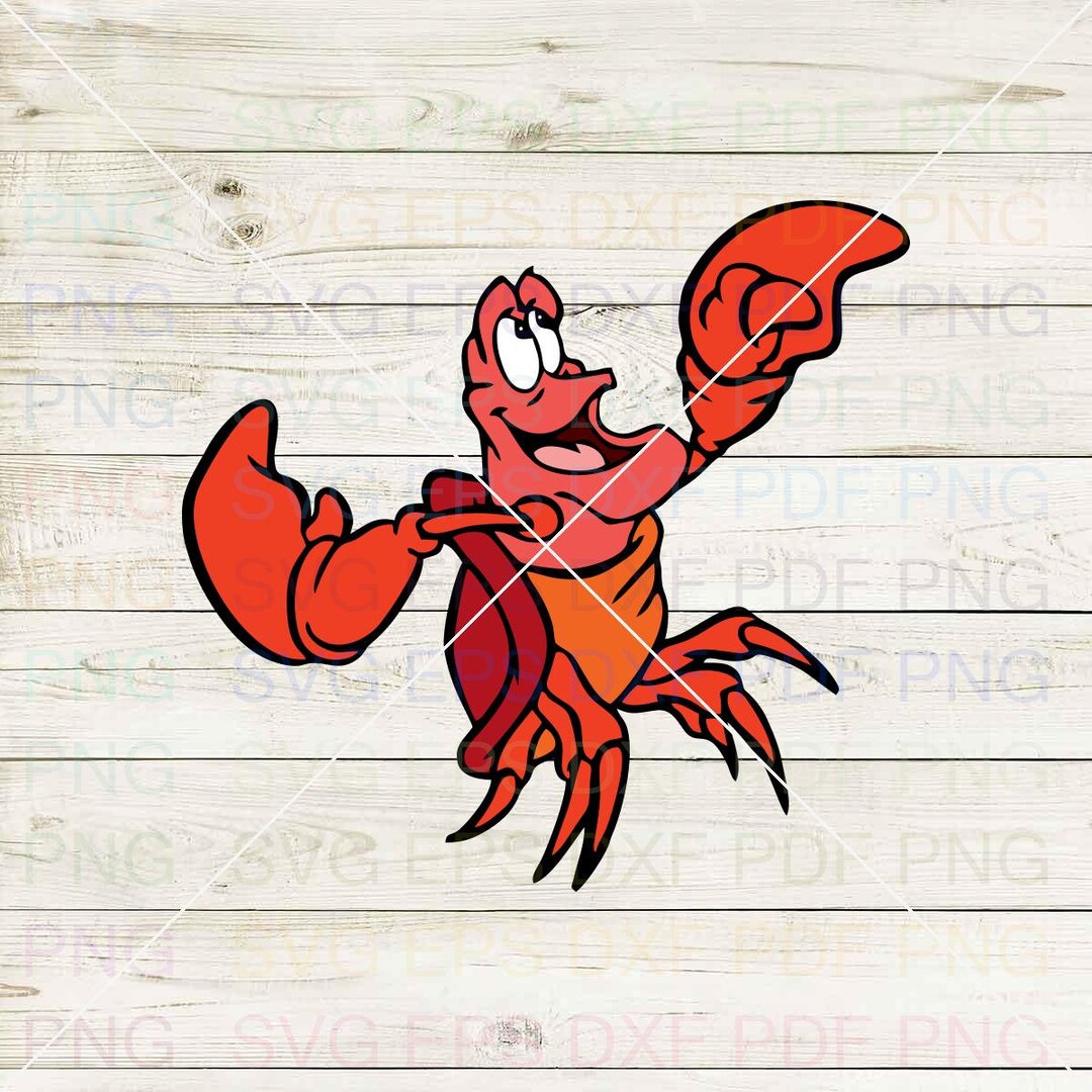 La Petite Sirene Sebastien Crabe Ou Homard Sebastian Le Crabe La Petite Sirène 025 Svg Dxf Eps Pdf Png - Etsy France