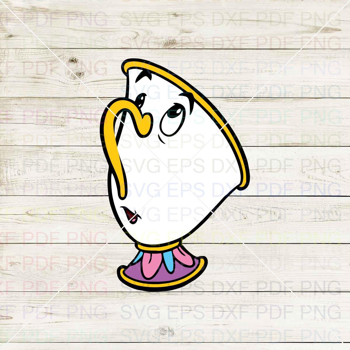 Chip Beauty and the Beast 027 Svg Dxf Eps Pdf Png Cricut Etsy