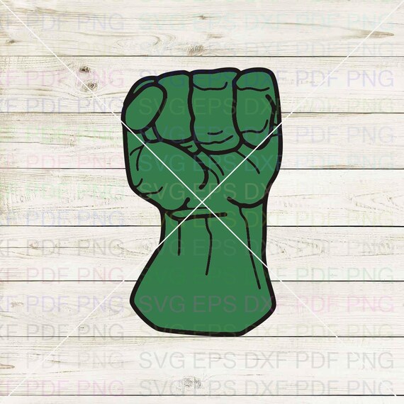 Hulk Hand Face Silhouette 004 Svg Dxf Eps Pdf Png Cricut Etsy