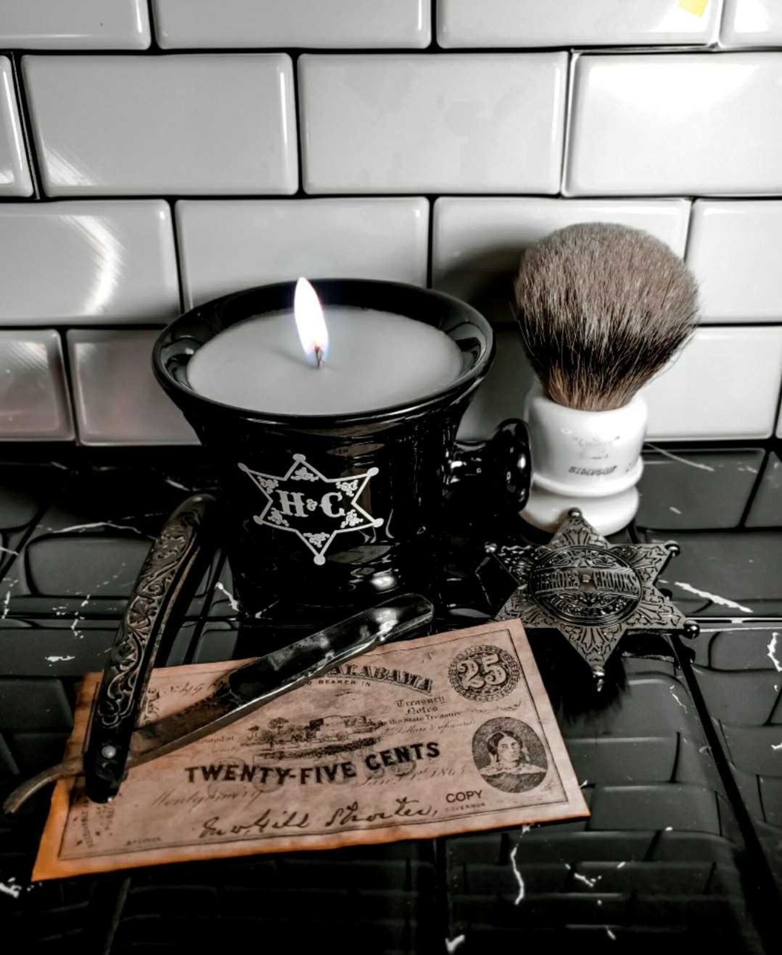 2 BITS Shave and a Haircut Candle Etsy UK