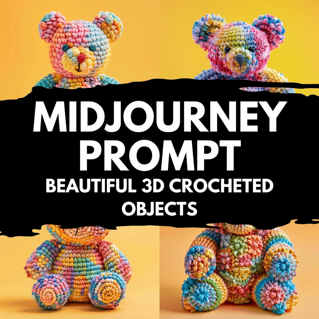 Midjourney Prompt for Create Beautiful 3D Crochet Patterns Objects Ai Prompts for Home Decor ...
