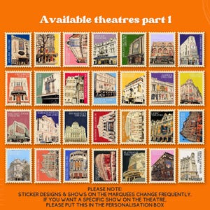 West End Theatre Vinyl Sticker | London Stamp-Inspired Design image 2