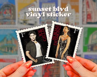 Sunset Blvd Musical Vinyl Sticker | Scherzinger & Francis Broadway Stamps