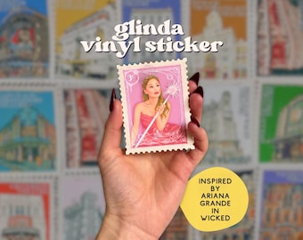 Glinda 'Wicked' Vinyl Sticker | Ariana Grande Postage Stamp