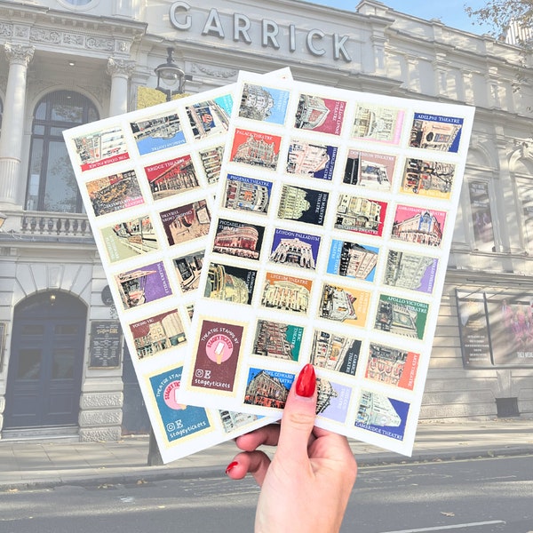 Theatre stickers | London theatreland stamps