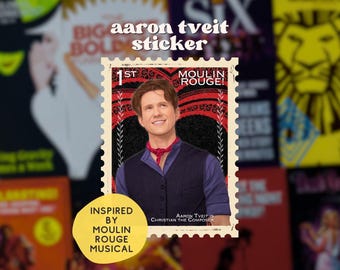 Aaron Tveit as Christian Vinyl Sticker | Moulin Rouge musical