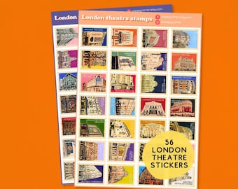 West End Theatre stickers | London theatreland stamps