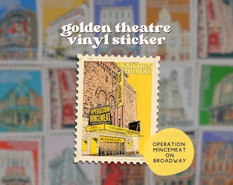 Golden Theatre Broadway Stamp Vinyl Sticker | Operation Mincemeat