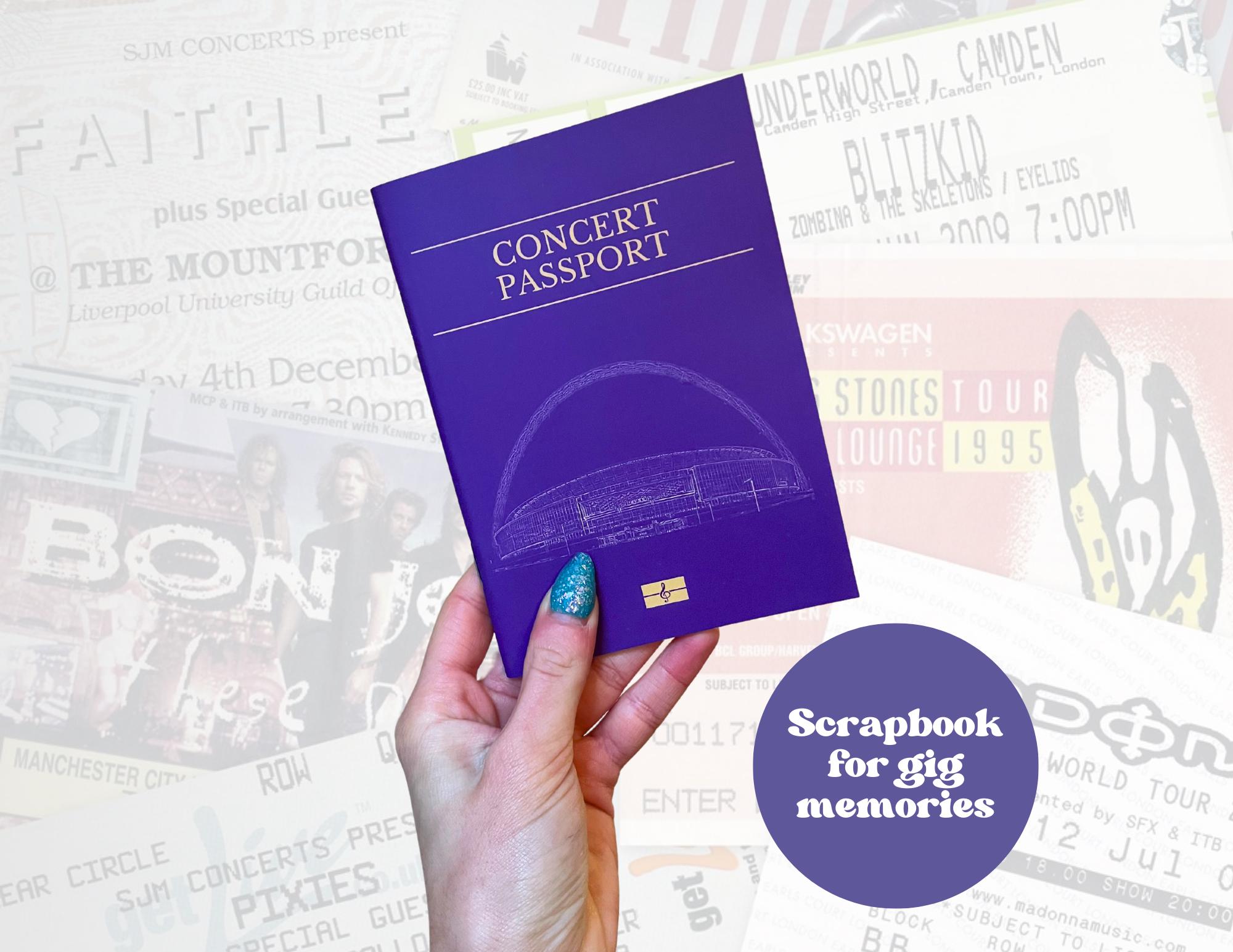 Concert Passport | Scrapbook and journal for music fans