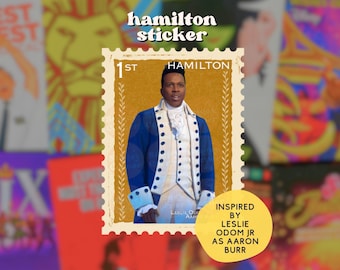 Hoja de pegatinas del musical Hamilton / Pegatinas de musicales del West End y Broadway