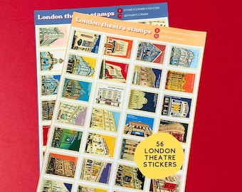 West End Theatre stickers | London theatreland stamps