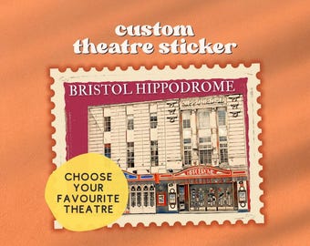 Custom Theatre Sticker | Custom building drawing, illustration from photo, venue illustration, building print