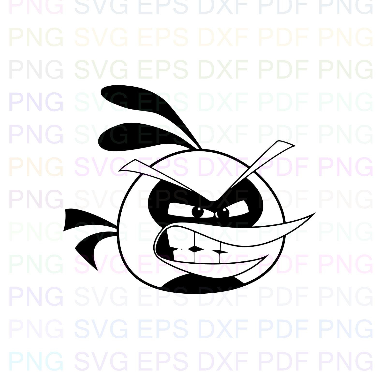 Bubbles Angry Birds Svg Dxf Eps Pdf Png Clipart Cutting file Vector Cricut