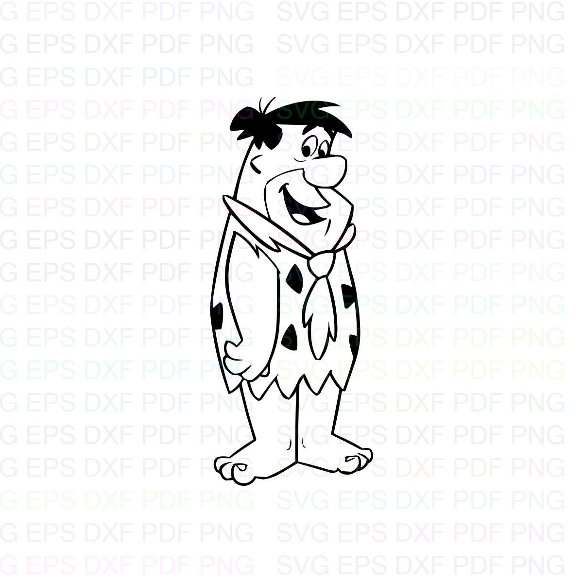 Fred Flintstone the Flintstones 5 Svg Dxf Eps Pdf Png Cricut Etsy