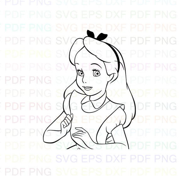 Embellishments Alice Wonderland 0031 Svg Dxf Eps Pdf Png Cutting file ...