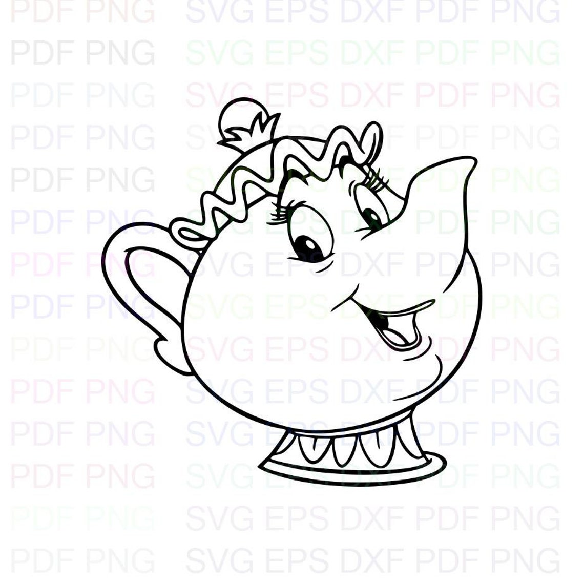 Mrs Potts Beauty And The Beast Svg Dxf Eps Pdf Png Cricut Etsy Mrs Potts Beauty And The Beast Svg Dxf Eps Pdf Png Cricut Etsy