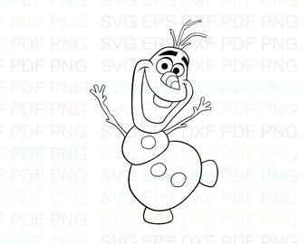Olaf coloring pages vector