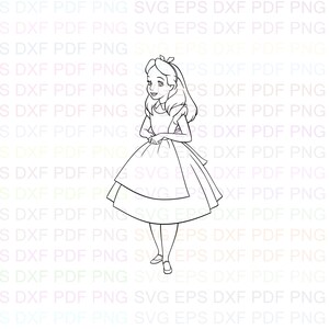Materials Clipart Cricut Alice Wonderland 0019 Svg Dxf Eps Pdf Png ...