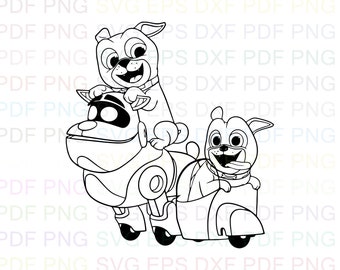 puppy dog pals arf with bingo and rolly svg dxf eps pdf png etsy