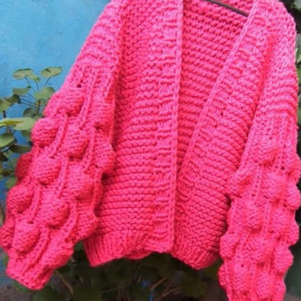 Handmade Pink Crochet Woolen Sweater