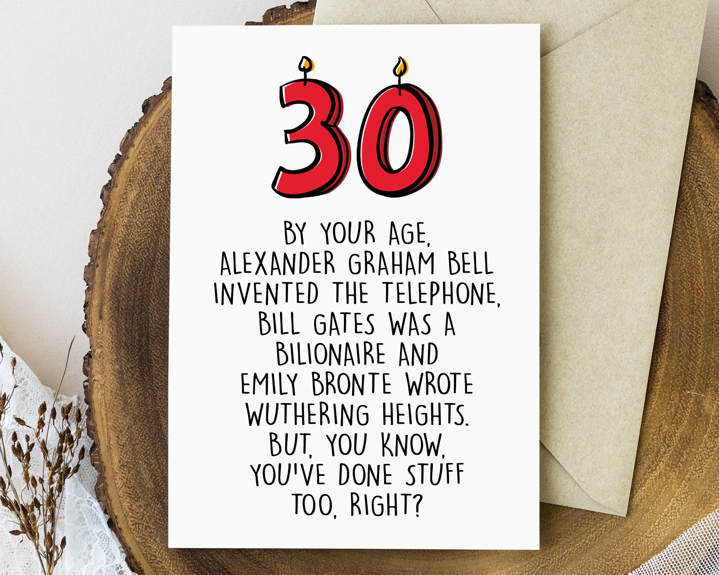 Funny 30th Birthday Card Printable 30th Birthday Gift for photo picture