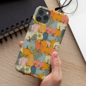 Halloween Pumpkin Phone Case for iPhone 11 12 13, Aesthetic Autumn Phone Case, Colorful iPhone X Xs Max 7 8 Cover, Samsung Fall Phone Case