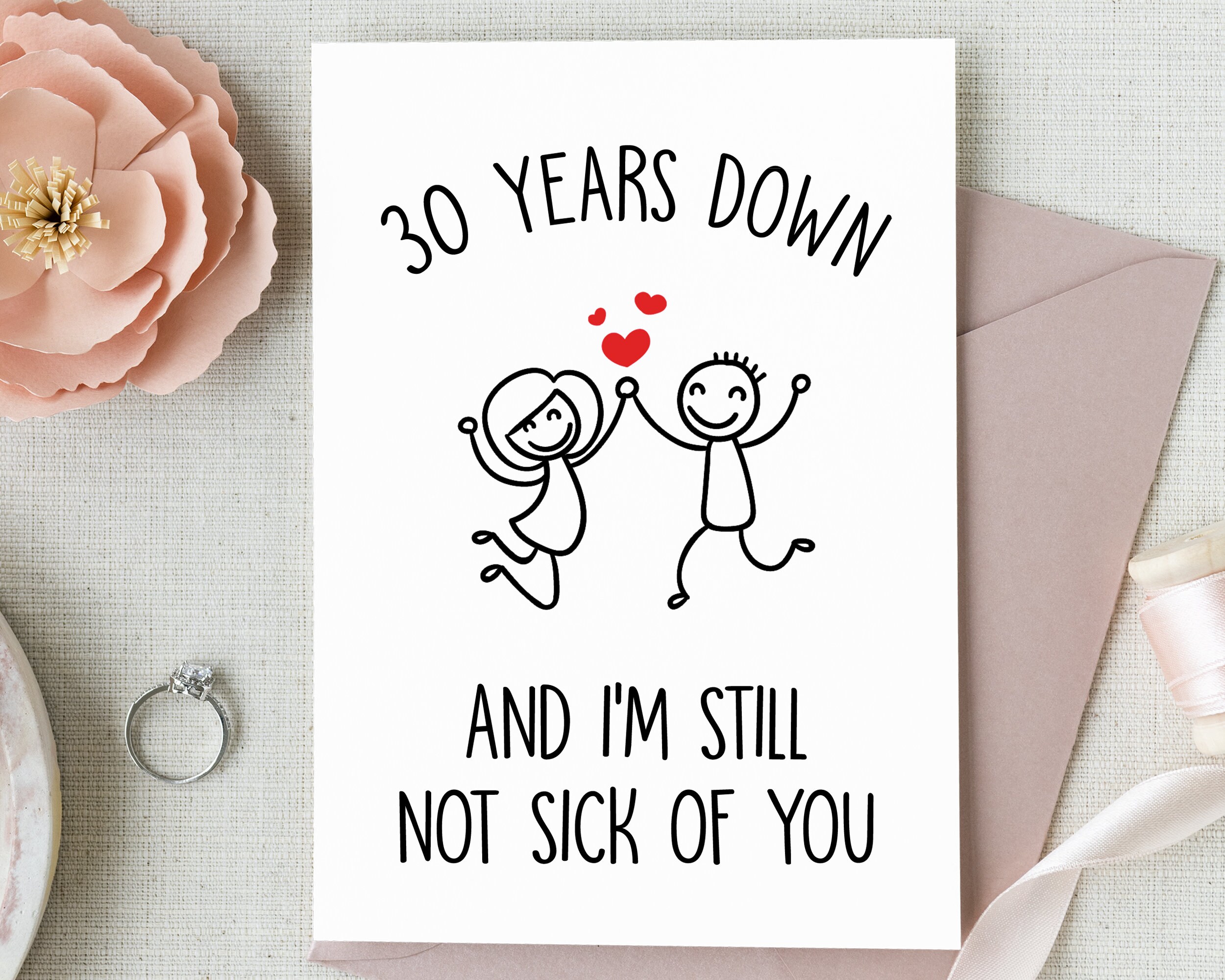 30th Anniversary Card Printable Still Not Sick of You 30 Year - Etsy Finland 30th-anniversary-card-printable-still-not-sick-of-you-30-year-etsy-finland